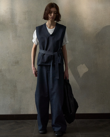 デニムカーブブレードパンツ 10346