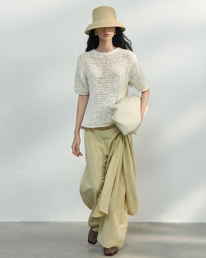 ハーフスリーブストラクチャーニット 10451