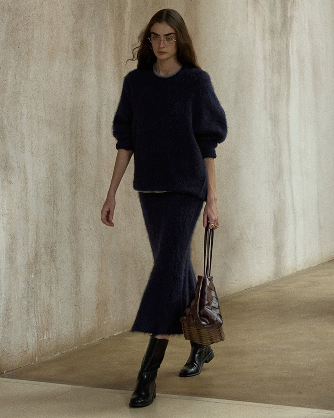 ストラクチャーモードニットプルオーバー 10397