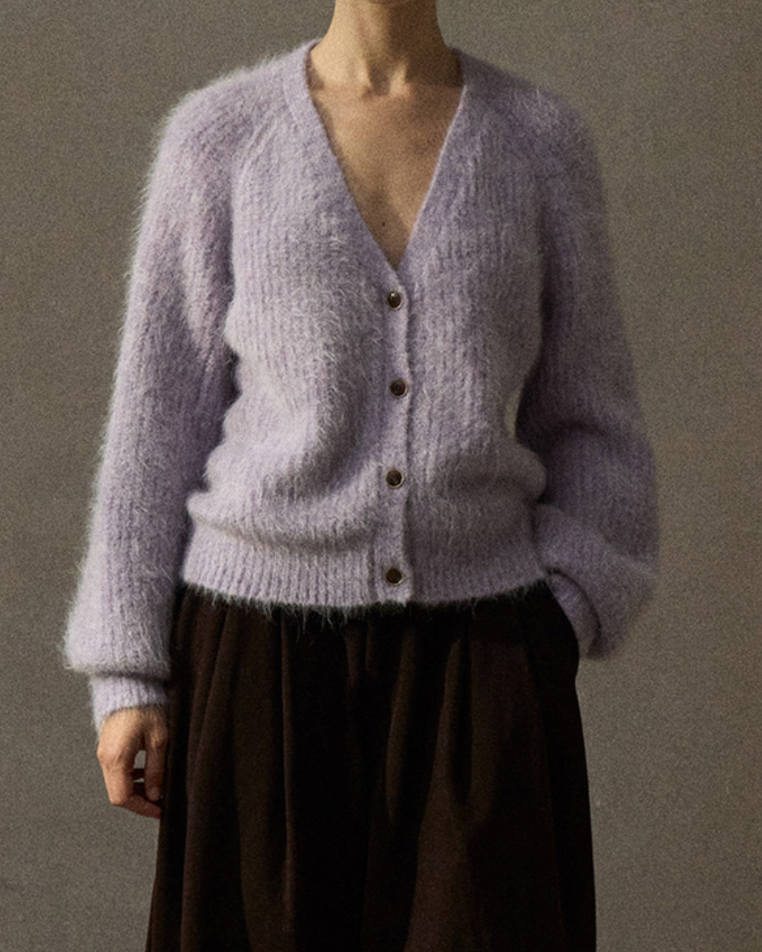 Vネックニットカーディガン 10264