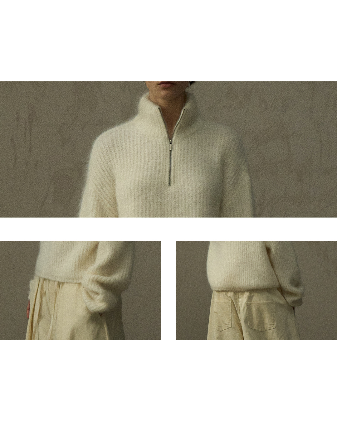 ハイカラーハーフジッププルオーバー 10266