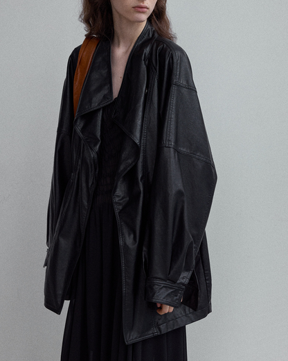 スタンドカラーダークフォルムジャケット 10338