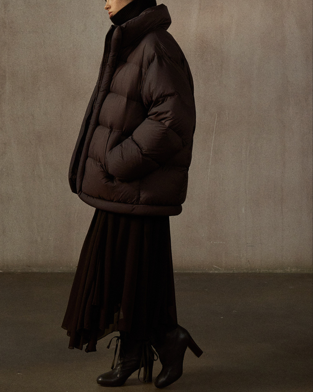 スタンドカラーミディコート 10269