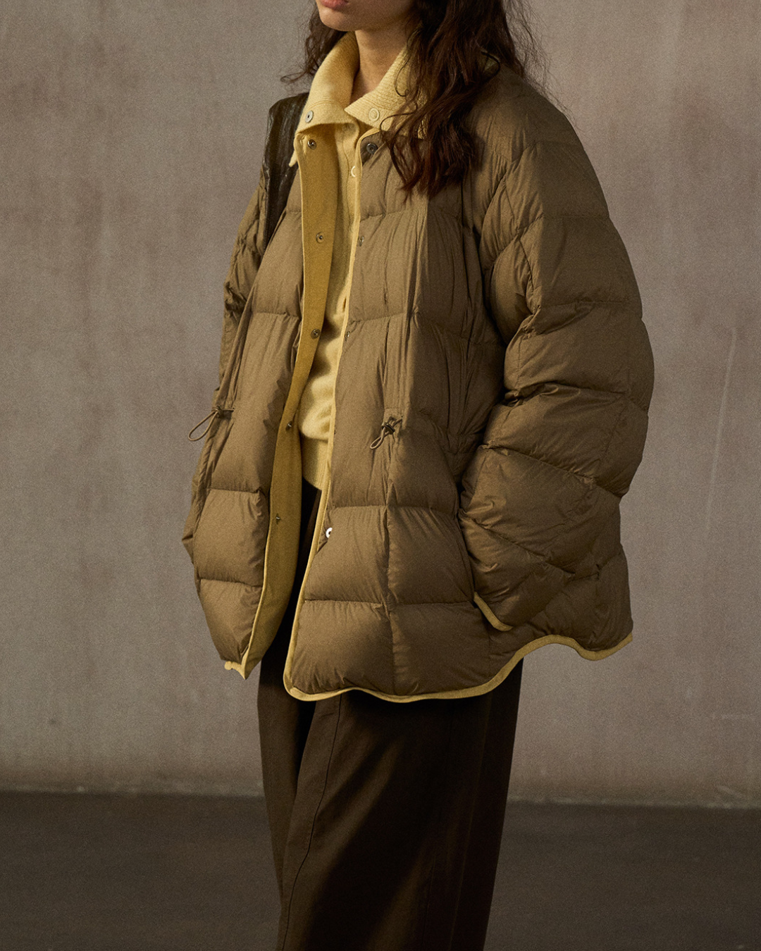 バイカラーリバーシブルダウンコート 10244