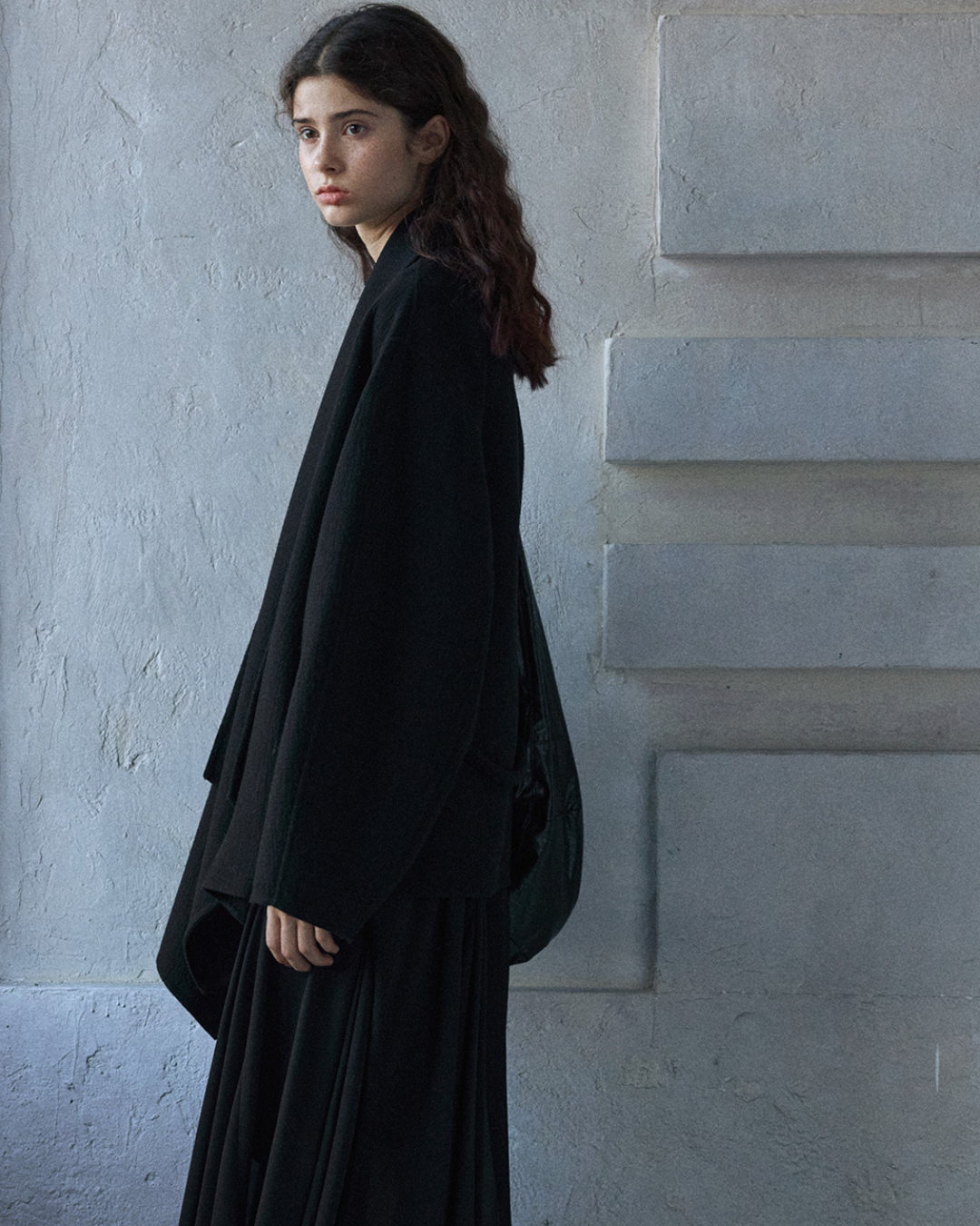 ビッグカラーデザインロングジャケット 10170