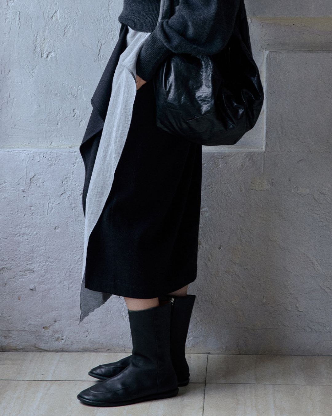 イレギュラーラップロングスカート 10184