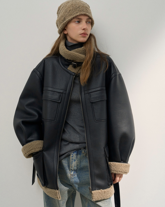 ボアポケットミディジップジャケット 10407