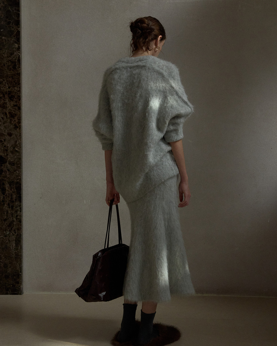 アシンメトリーフィッシュニットスカート 10402