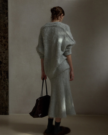 アシンメトリーフィッシュニットスカート 10402