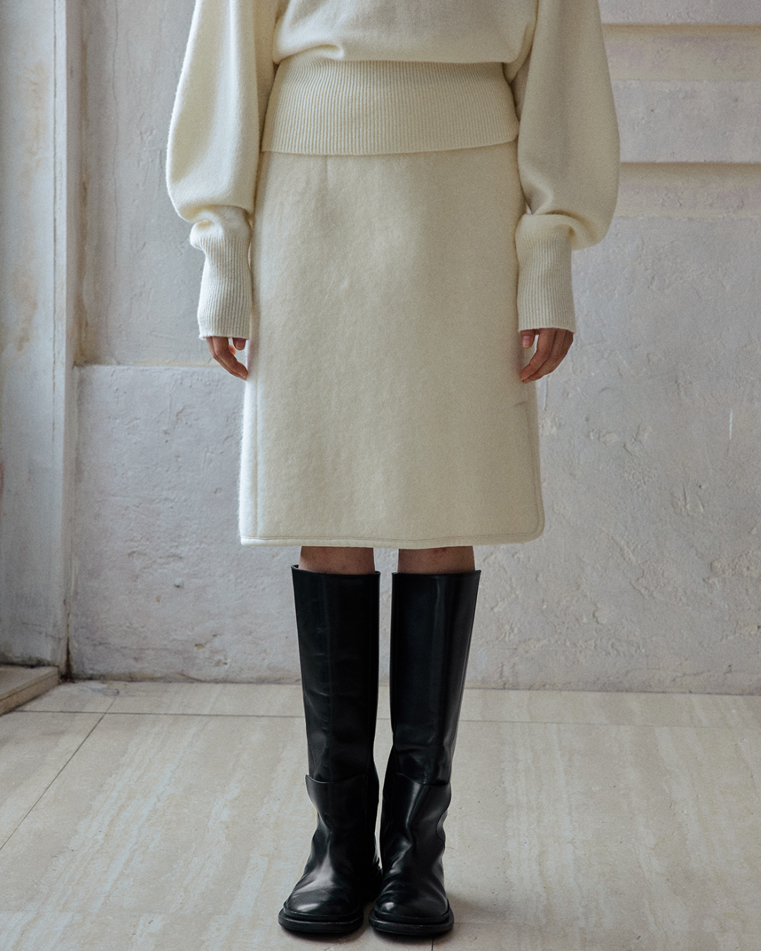 ハイウエストサイドスリットストレートスカート 10232