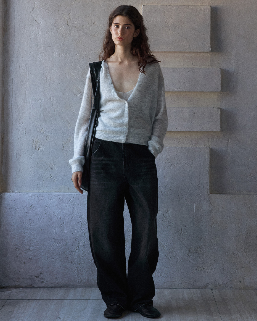 Vネックニットカーディガン 10169