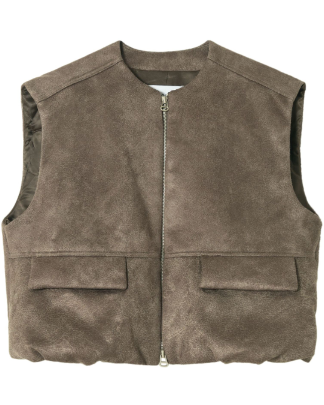 スリークスエードジップベスト 10419