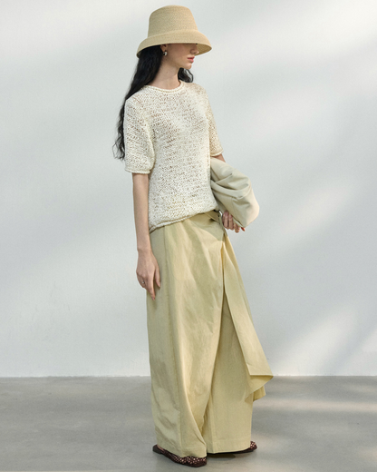 ハーフスリーブストラクチャーニット 10451