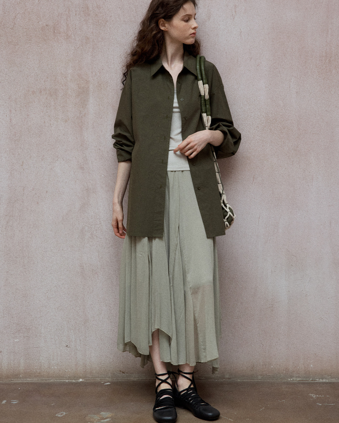 エッジカラーレスシャツ 10374