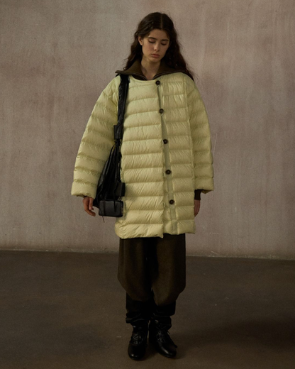 キルティングダウンミディコート 10252