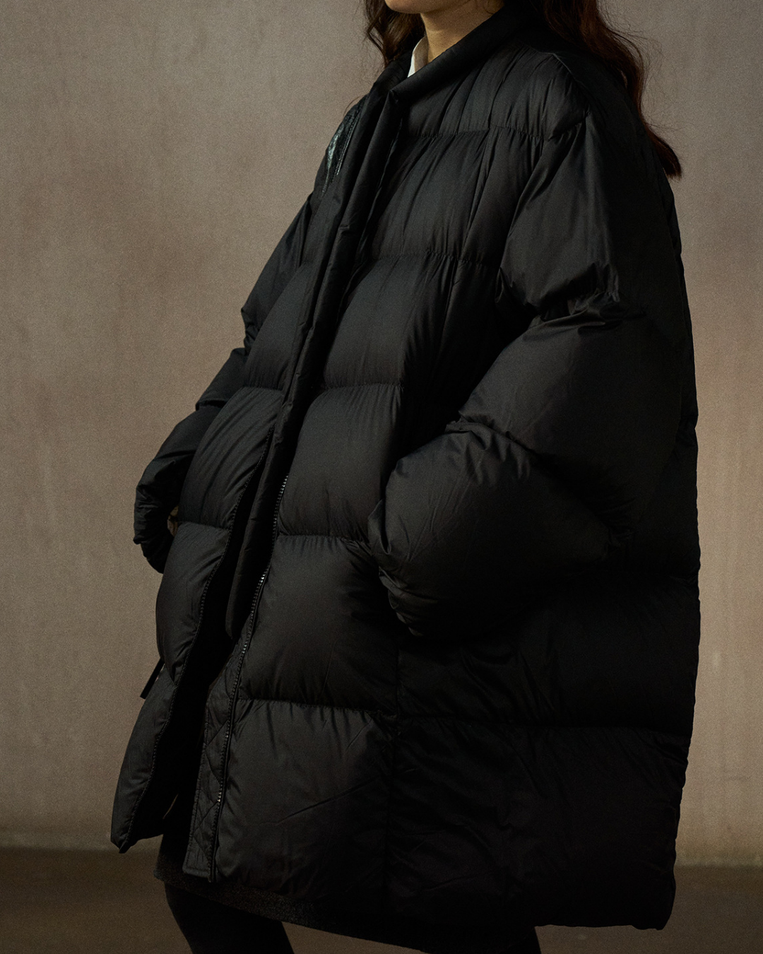 クルーネックミディストラップコート 10272