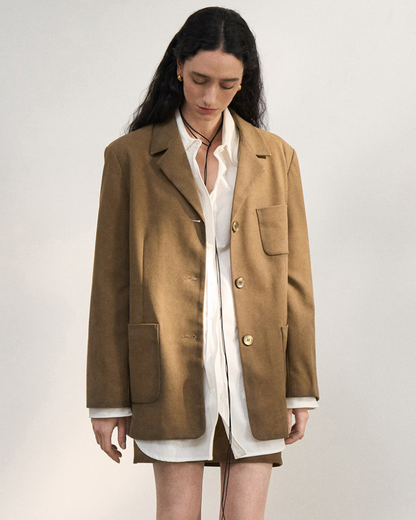 シャープラインスエードテーラード 10459