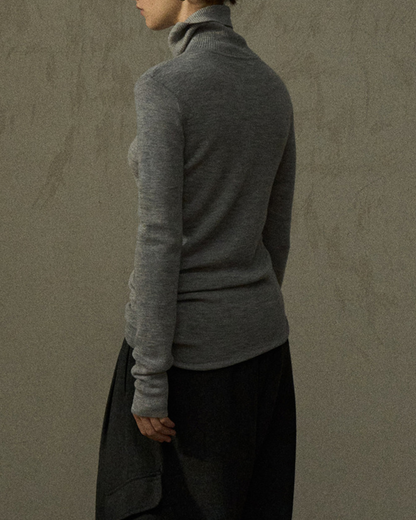 ハイネックスリムニットプルオーバー 10291