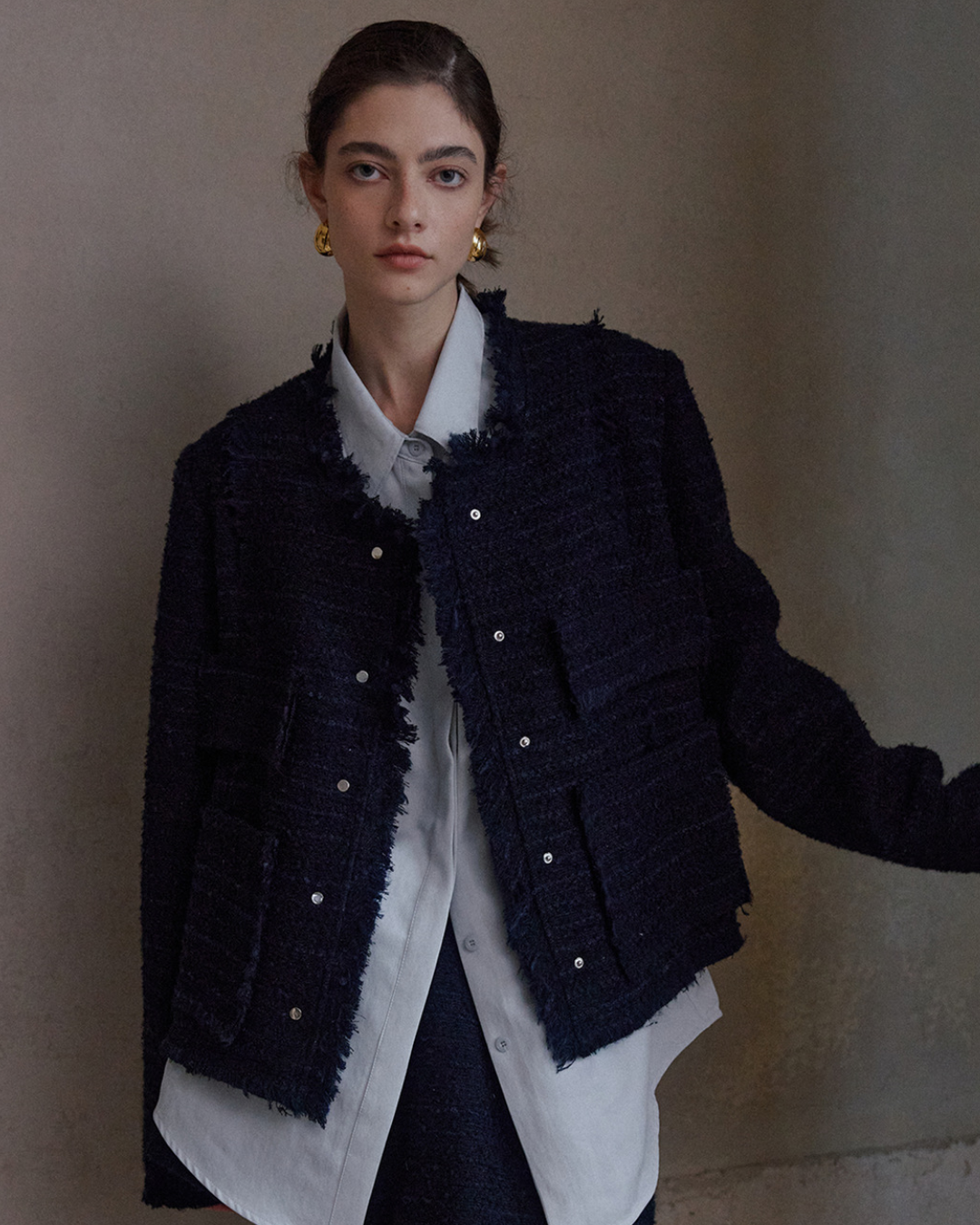 モードフリンジツイードジャケット 10413