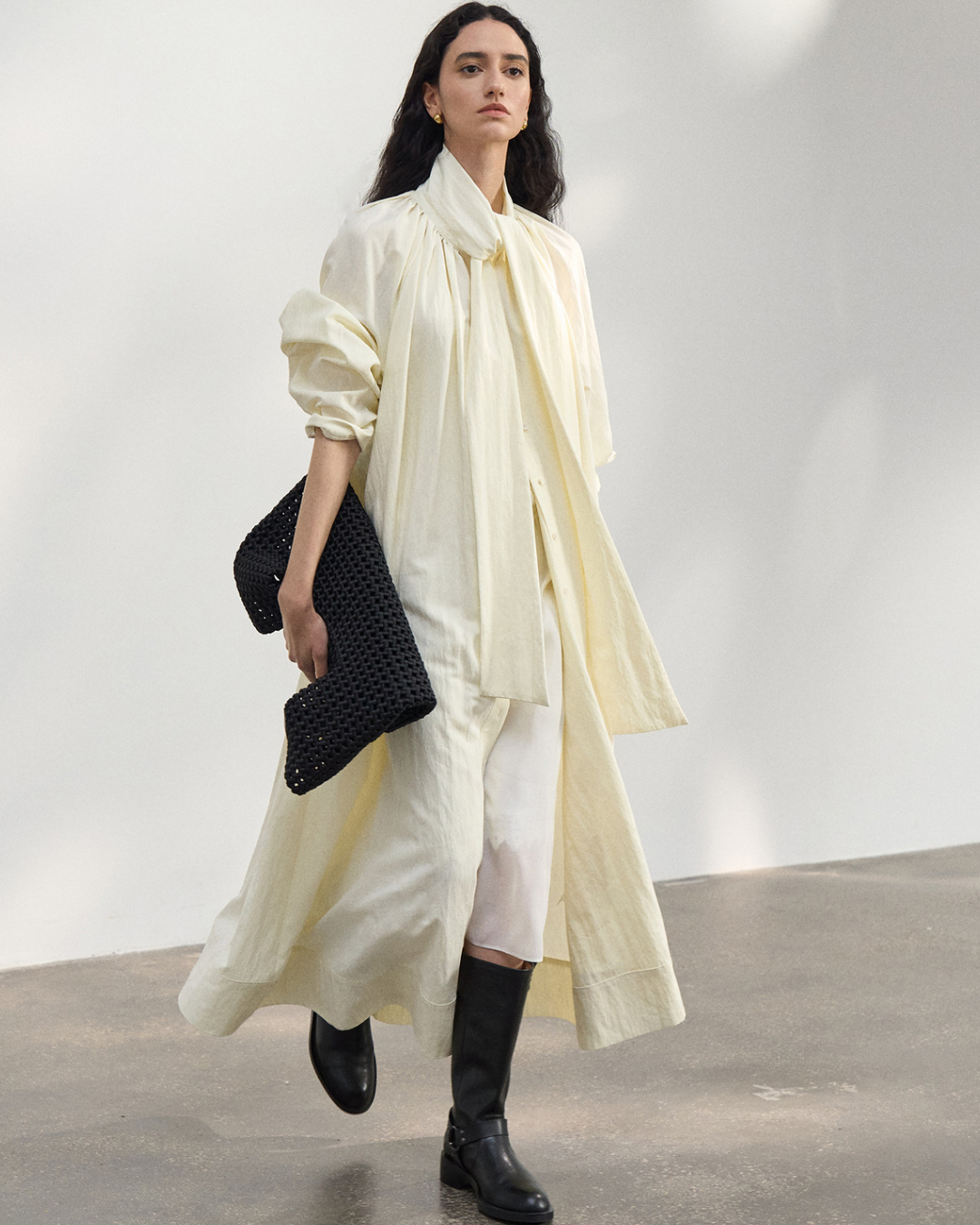 サイレントスカーフロングワンピース 10429