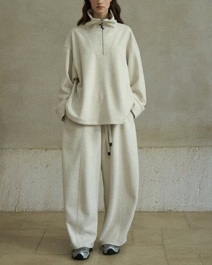 【セットアップ可能】ハーフジッパースウェットプルオーバー 10211