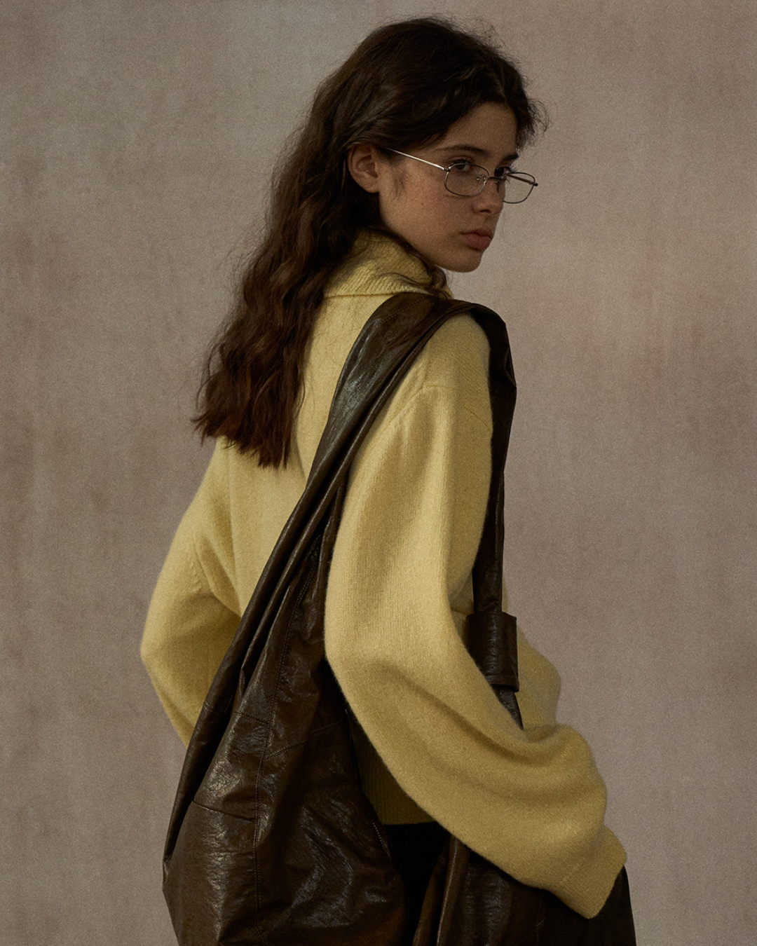 ハーフボタンリブニットフォレストトーンプルオーバー 10324