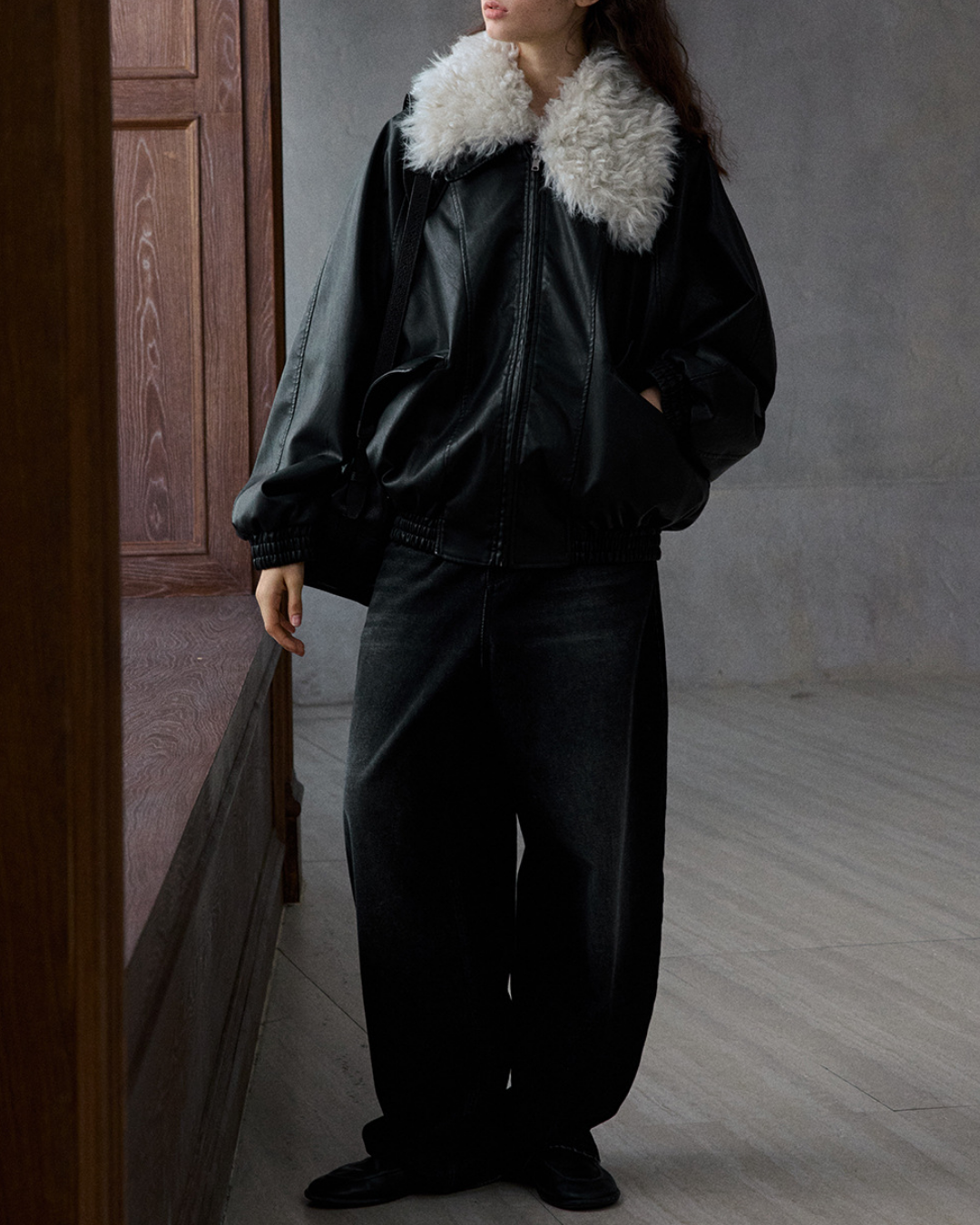 ファーカラージッパージャケット 10287