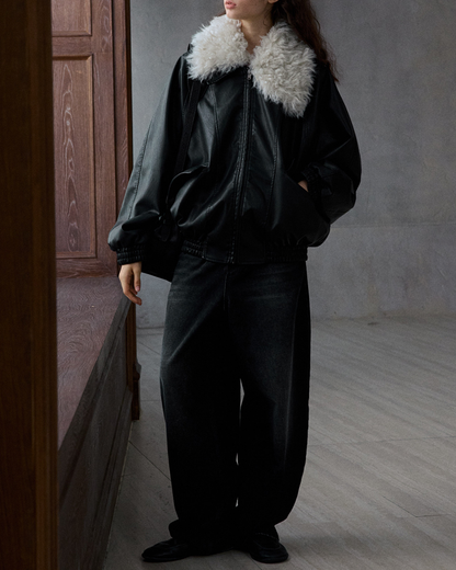 ファーカラージッパージャケット 10287