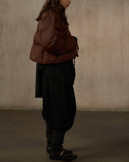 クルーネックドローコードショートコート 10268