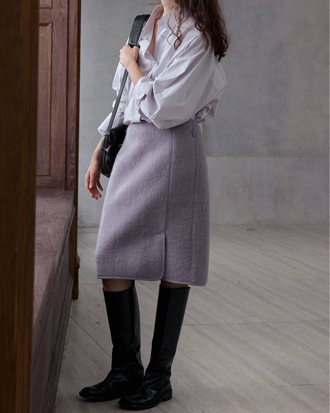 ハイウエストサイドスリットストレートスカート 10232