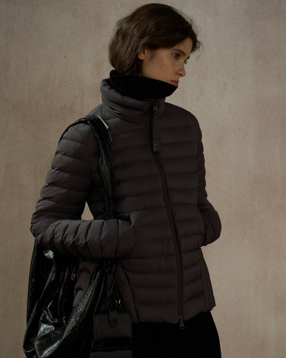 スタンドカラーショートダウンコート 10249