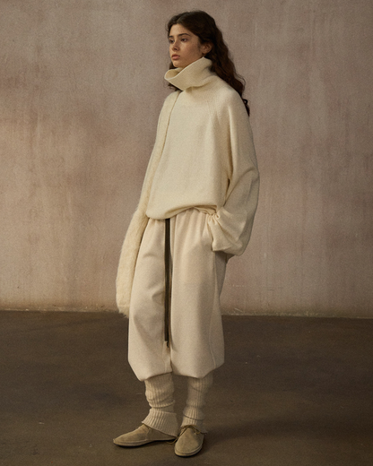 ハイカラーロングスリーブニットプルオーバー 10247