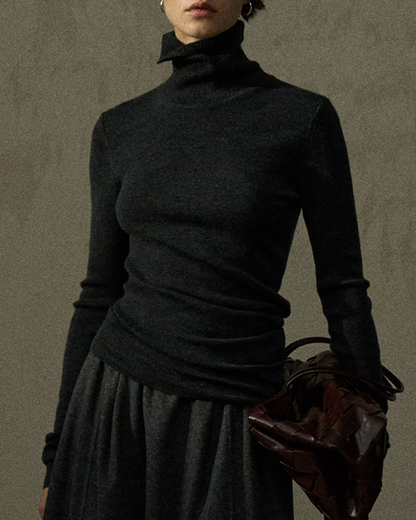 ハイネックスリムニットプルオーバー 10291