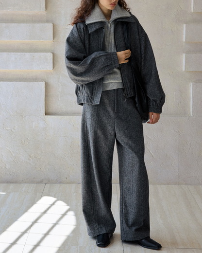 ドロップショルダーヘリンボーンジャケット 10186