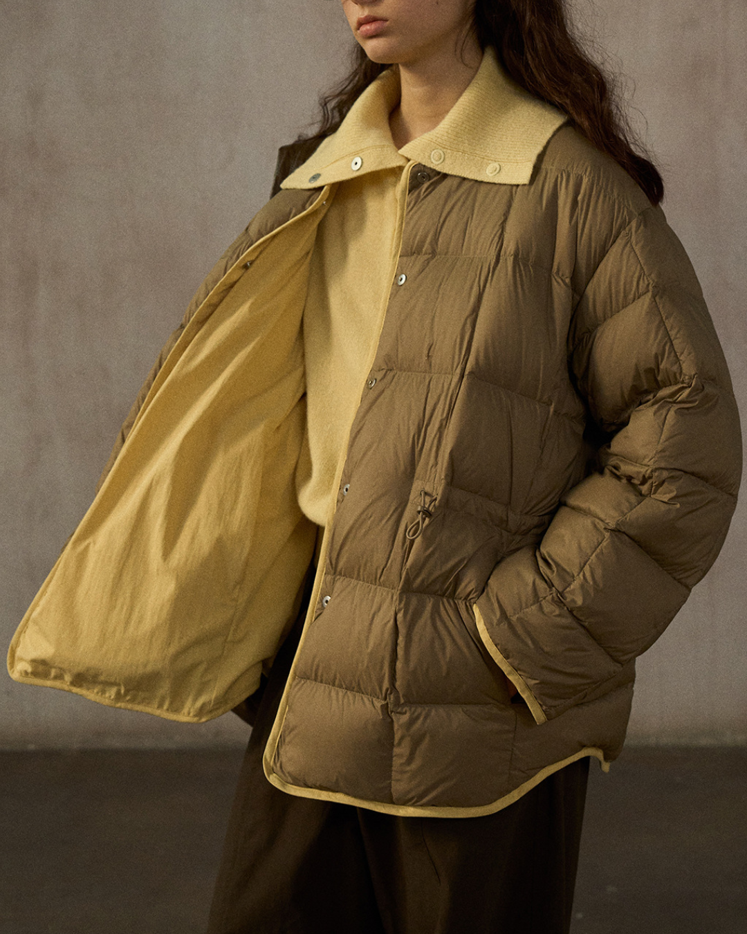 バイカラーリバーシブルダウンコート 10244