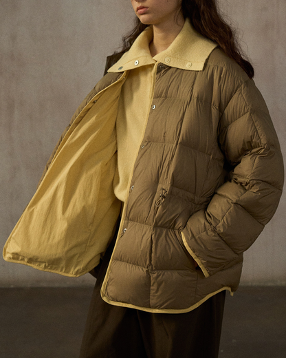 バイカラーリバーシブルダウンコート 10244