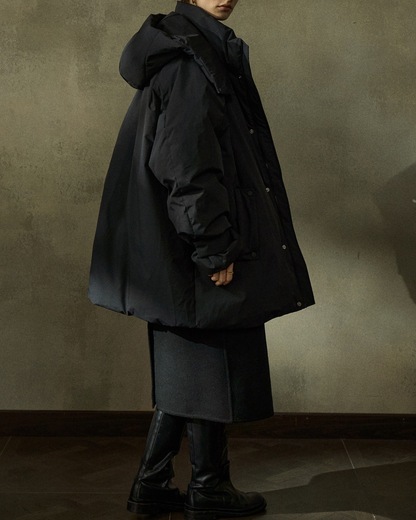 スタンドカラーミディダウンコート 10284