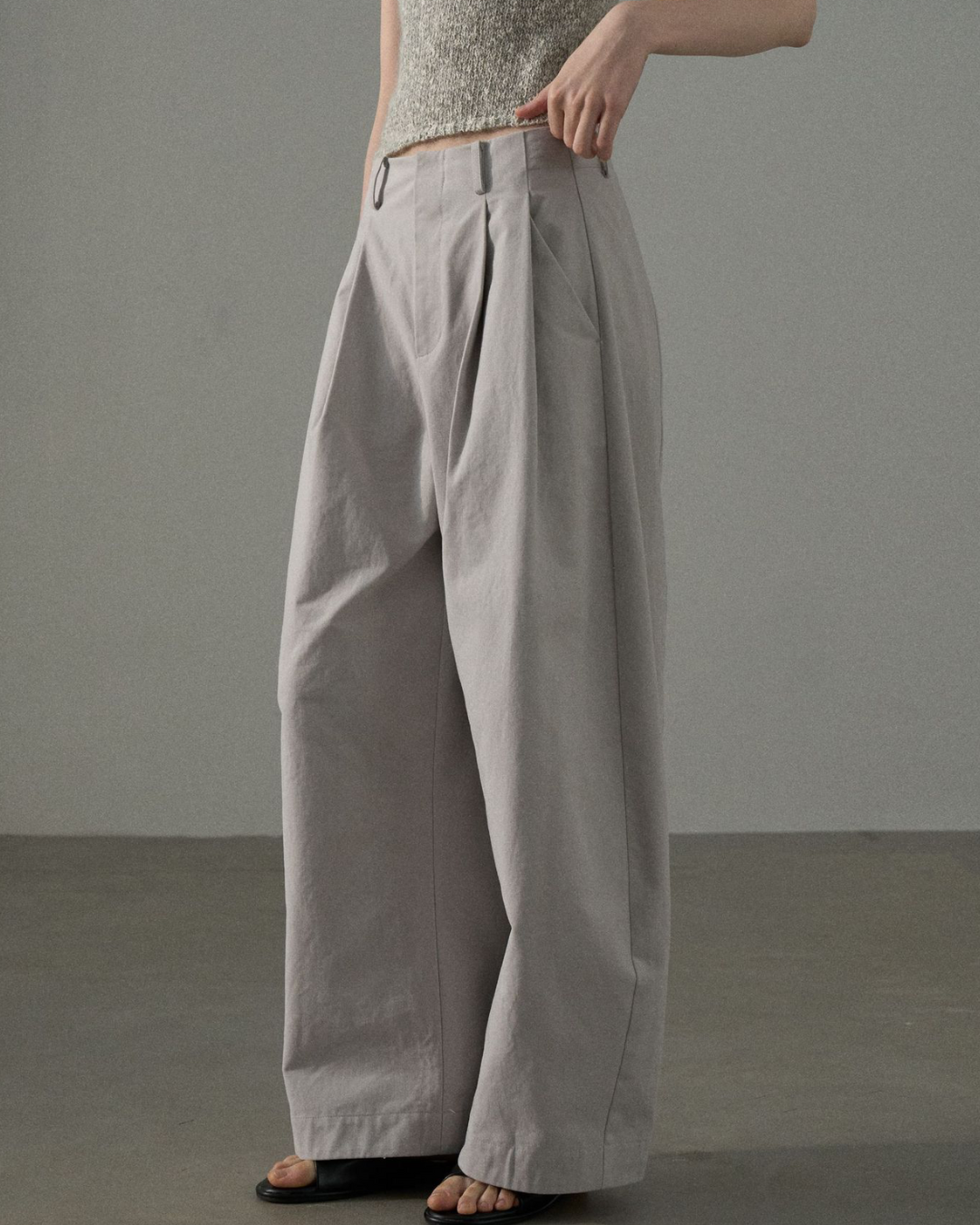 ハイウエストタックカジュアルパンツ 10229
