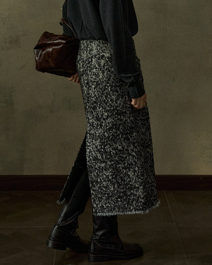 モノフォーム スリットツイードスカート 10442
