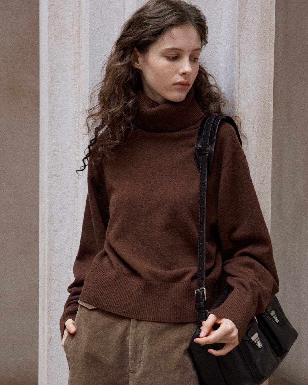 タートルネックウォームトーンニットプルオーバー 10138