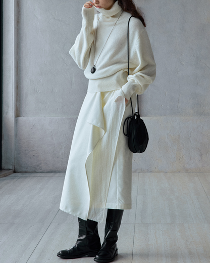 ハイカラーニットプルオーバー 10195