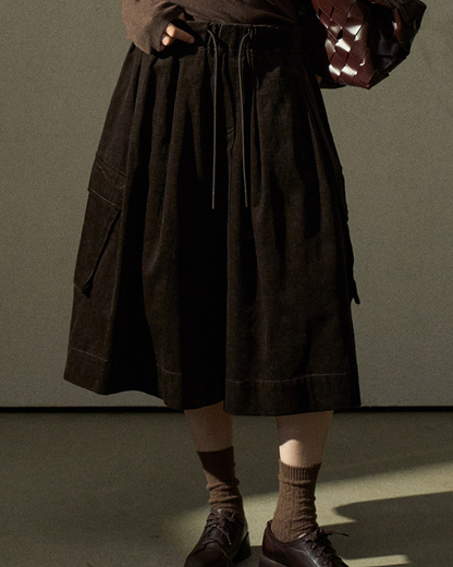 コーデュロイフレアカーゴスカート 10295