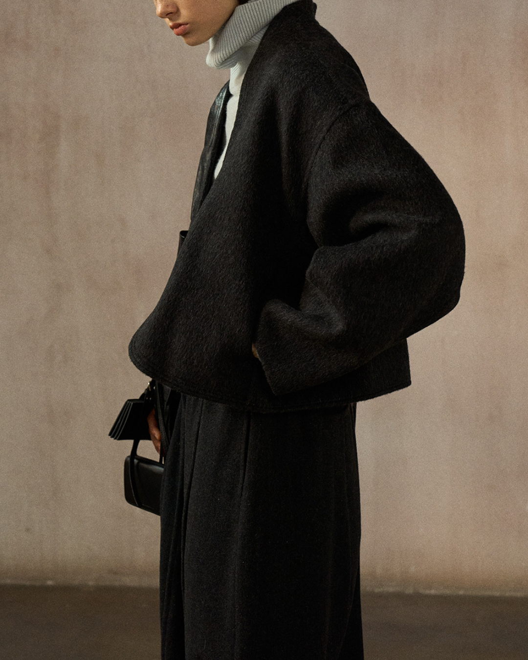 ノーカラーショートジャケット 10245