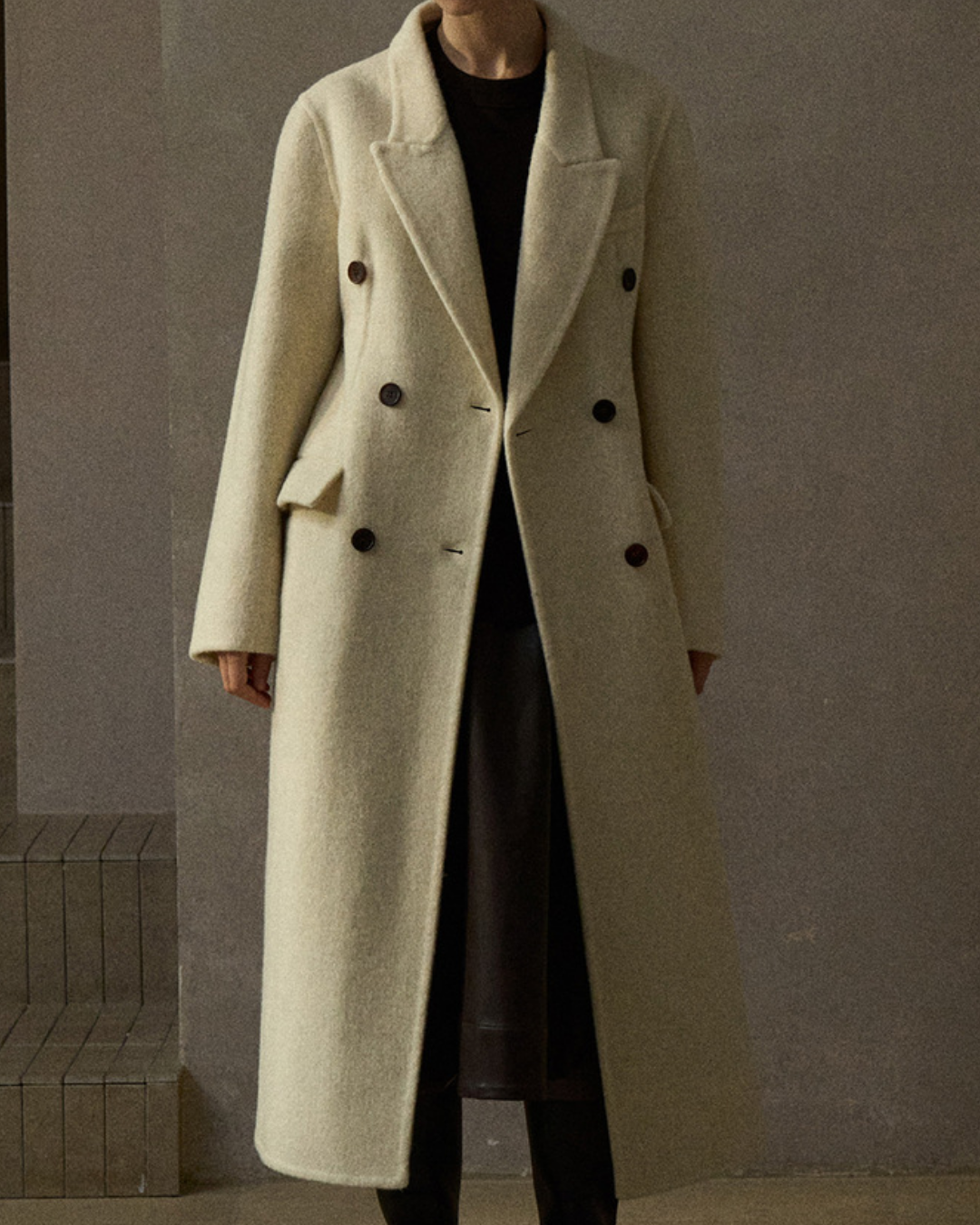 ダブルブレストロングコート 10285
