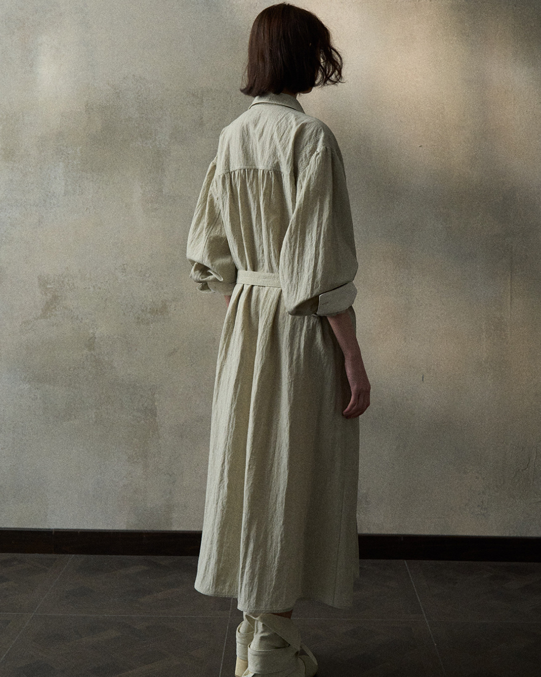 アシメノワールシャツワンピース 10344