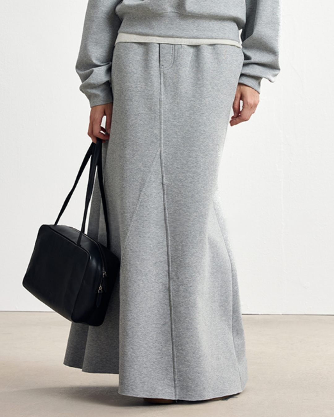 アシンメトリーデザインフレアロングスカート 10331