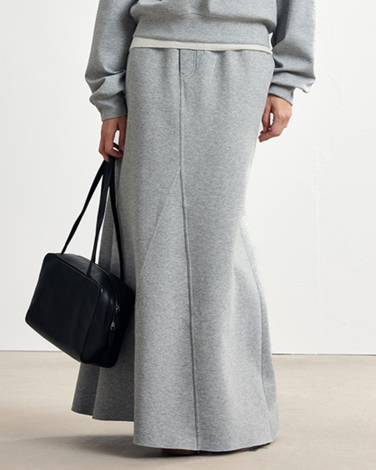 アシンメトリーデザインフレアロングスカート 10331