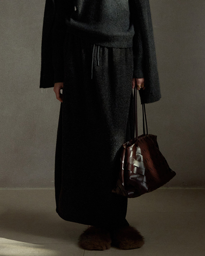 スリットロングニットスカート 10487