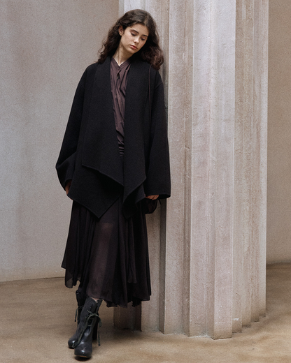 ビッグカラーデザインロングジャケット 10170