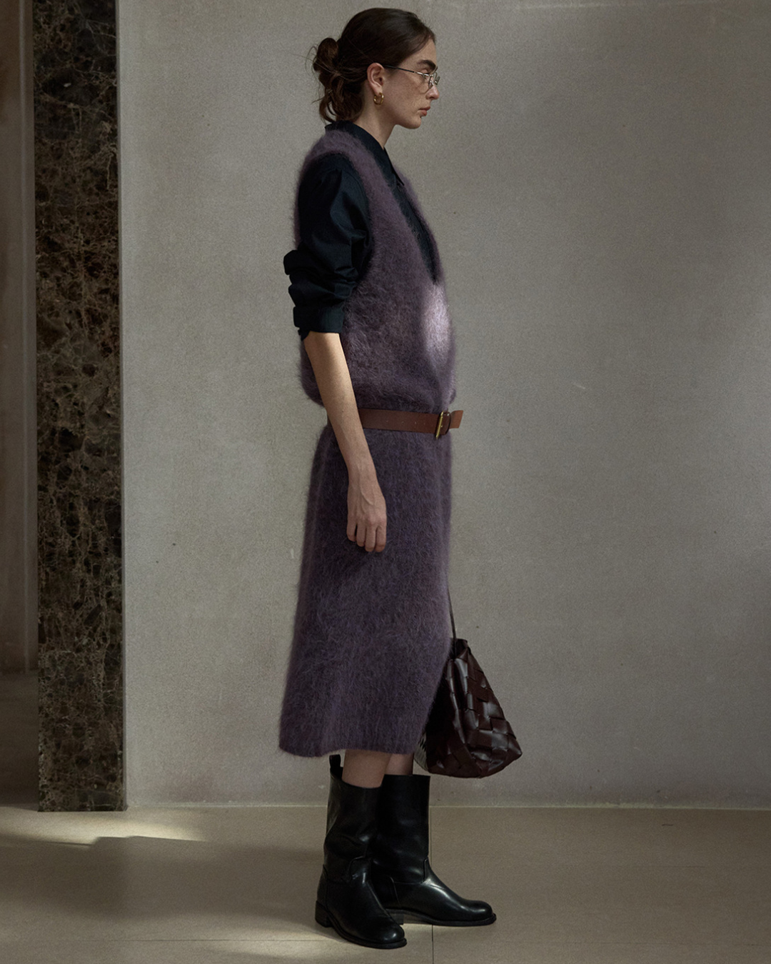 クリーンラインVネックワンピ 10403